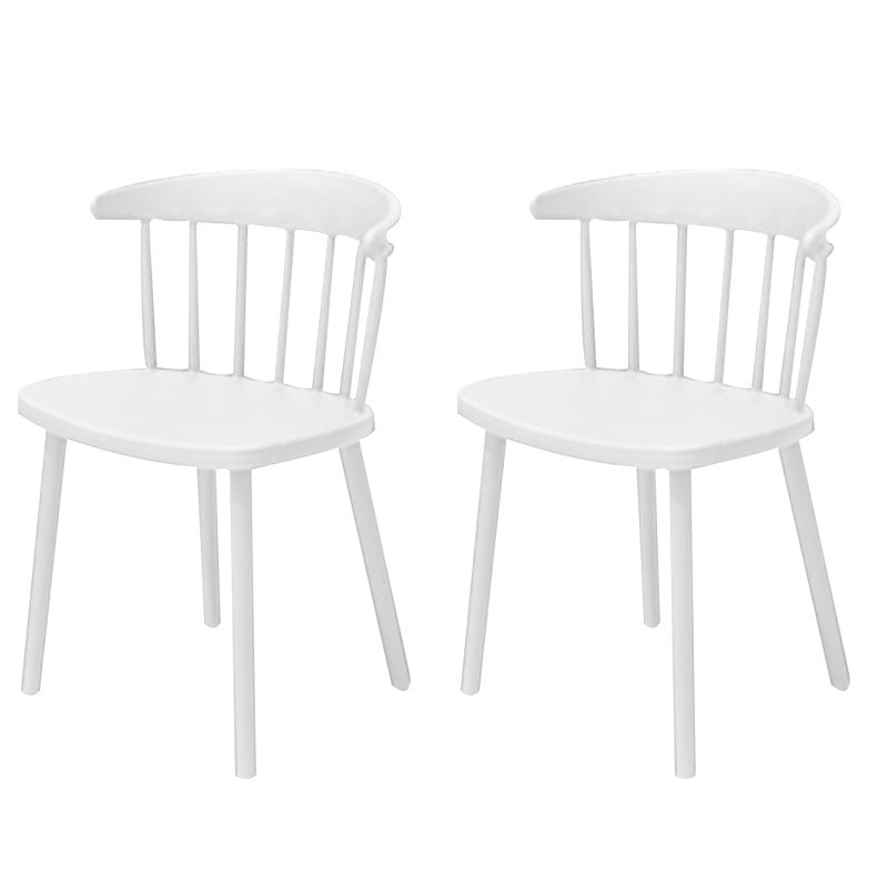 Contemporary Style Armless Chair Winsor Back Side Indoor Chair for Dining Room