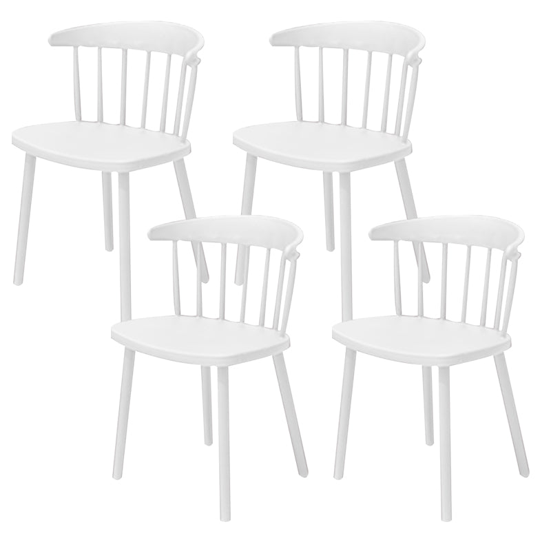 Contemporary Style Armless Chair Winsor Back Side Indoor Chair for Dining Room