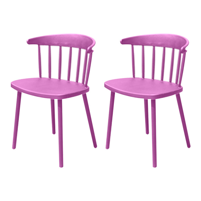 Contemporary Style Armless Chair Winsor Back Side Indoor Chair for Dining Room