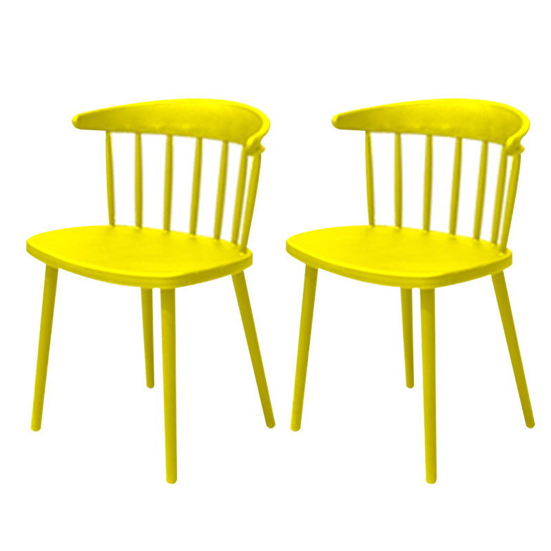 Contemporary Style Armless Chair Winsor Back Side Indoor Chair for Dining Room