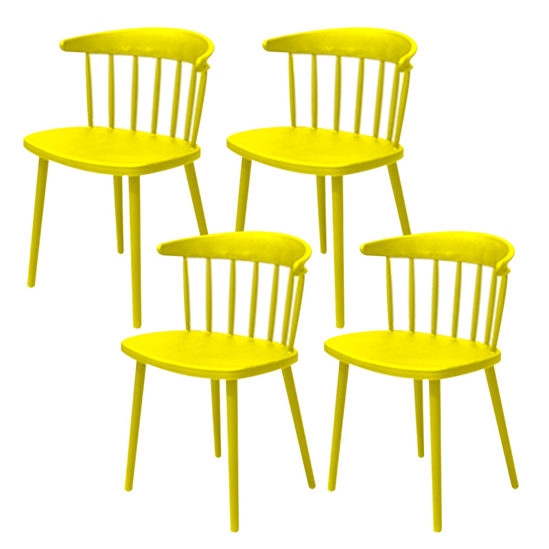 Contemporary Style Armless Chair Winsor Back Side Indoor Chair for Dining Room