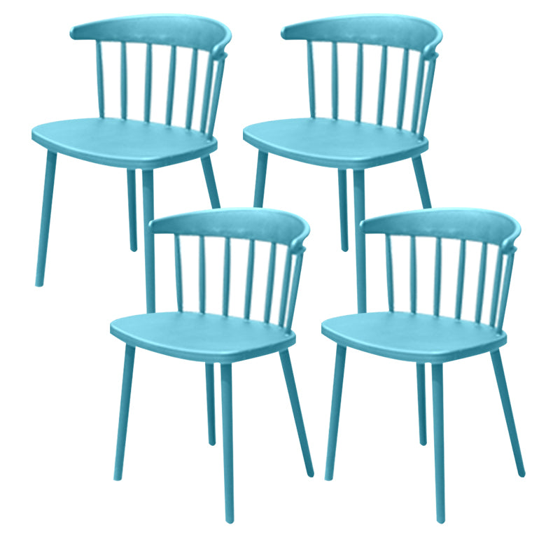 Contemporary Style Armless Chair Winsor Back Side Indoor Chair for Dining Room