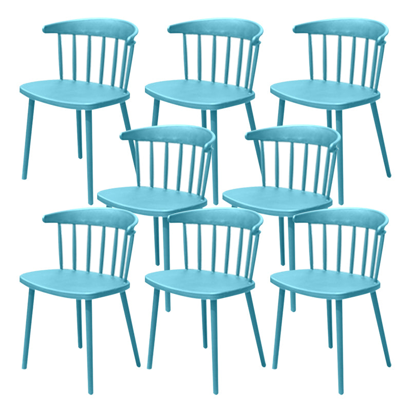 Contemporary Style Armless Chair Winsor Back Side Indoor Chair for Dining Room