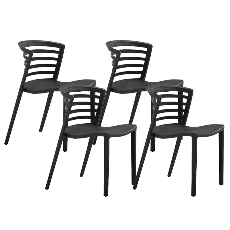 Contemporary Style Armless Chair Plastic Side Chair for Dining Room
