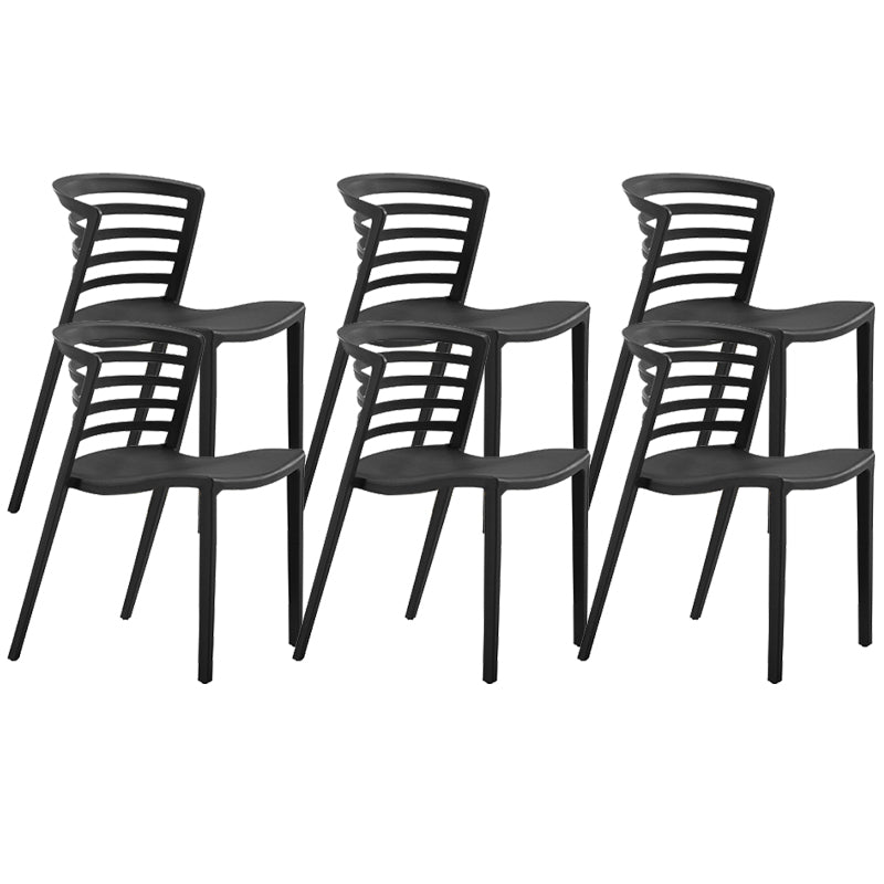 Contemporary Style Armless Chair Plastic Side Chair for Dining Room