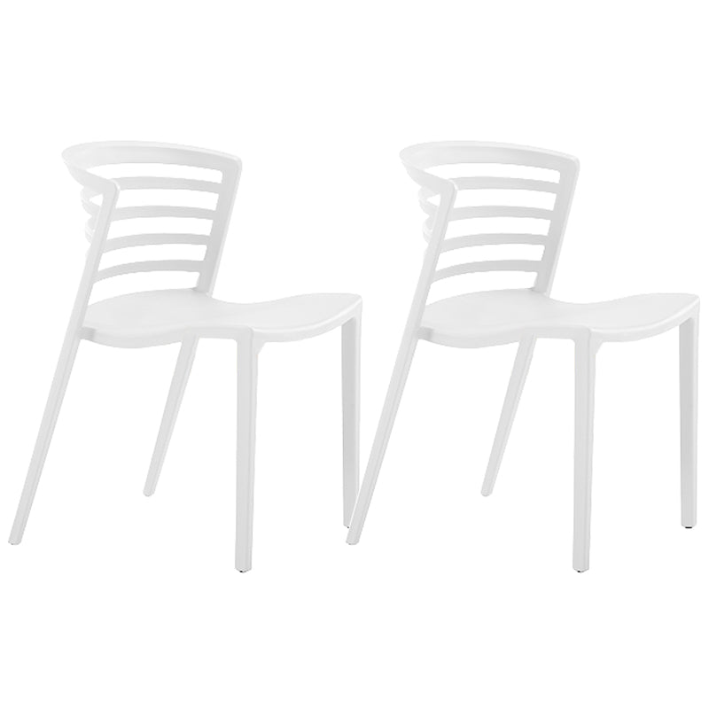 Contemporary Style Armless Chair Plastic Side Chair for Dining Room