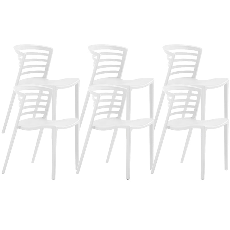 Contemporary Style Armless Chair Plastic Side Chair for Dining Room
