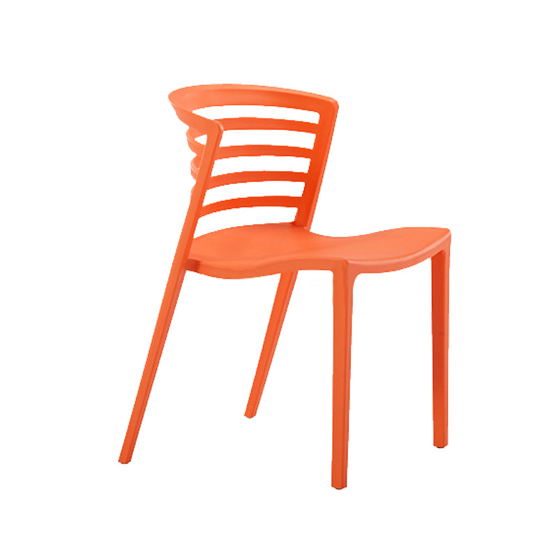 Contemporary Style Armless Chair Plastic Side Chair for Dining Room