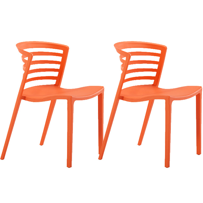 Contemporary Style Armless Chair Plastic Side Chair for Dining Room