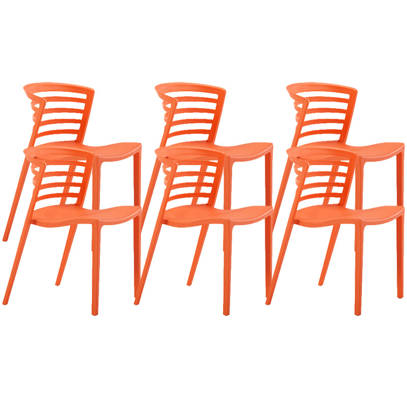 Contemporary Style Armless Chair Plastic Side Chair for Dining Room