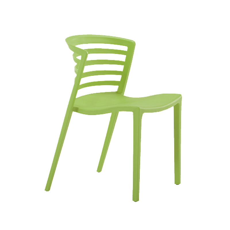Contemporary Style Armless Chair Plastic Side Chair for Dining Room
