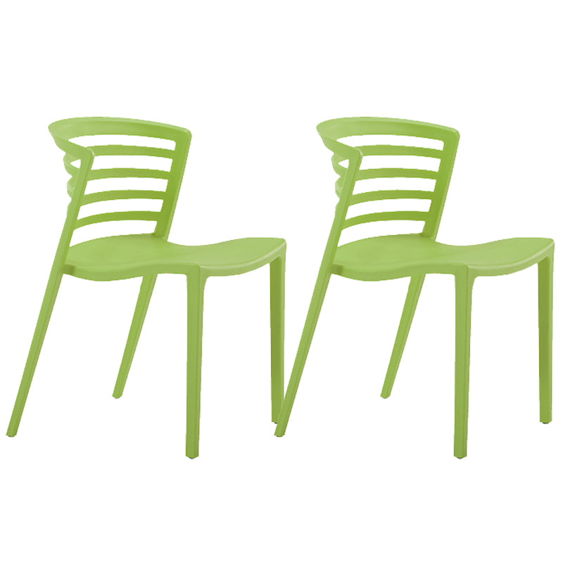 Contemporary Style Armless Chair Plastic Side Chair for Dining Room