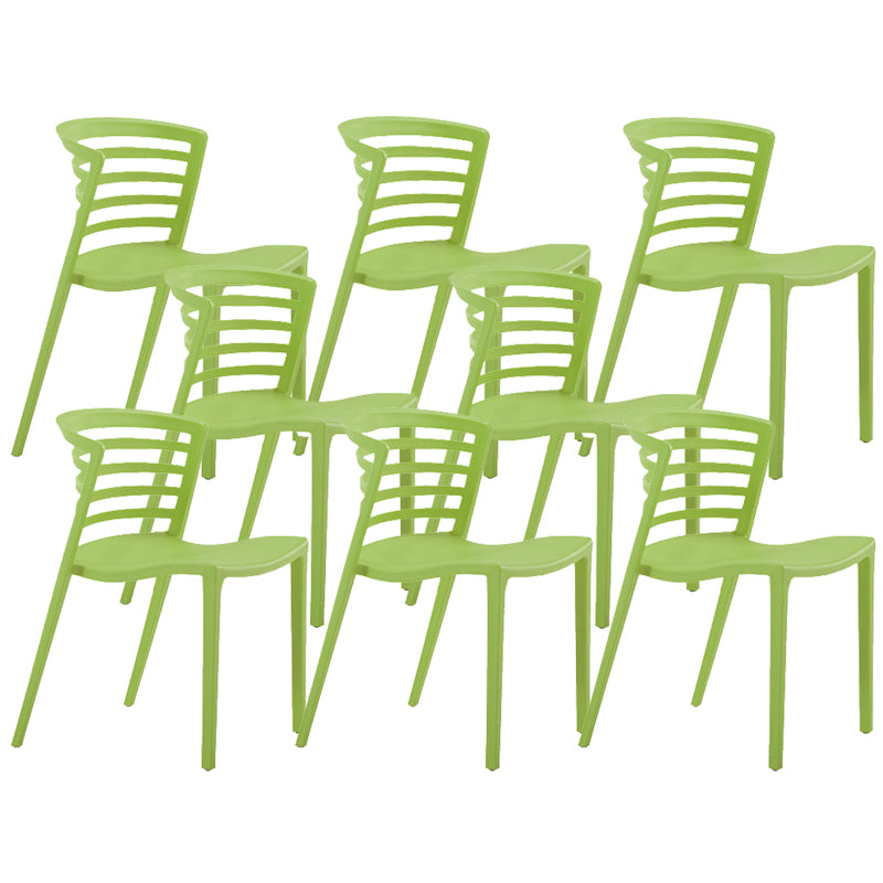 Contemporary Style Armless Chair Plastic Side Chair for Dining Room