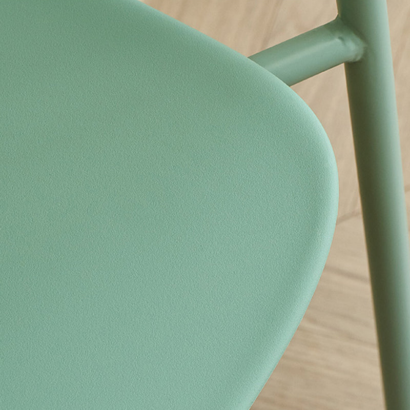 Modern Open Back Side Chair Plastic Arm Indoor Chair with Metal Base