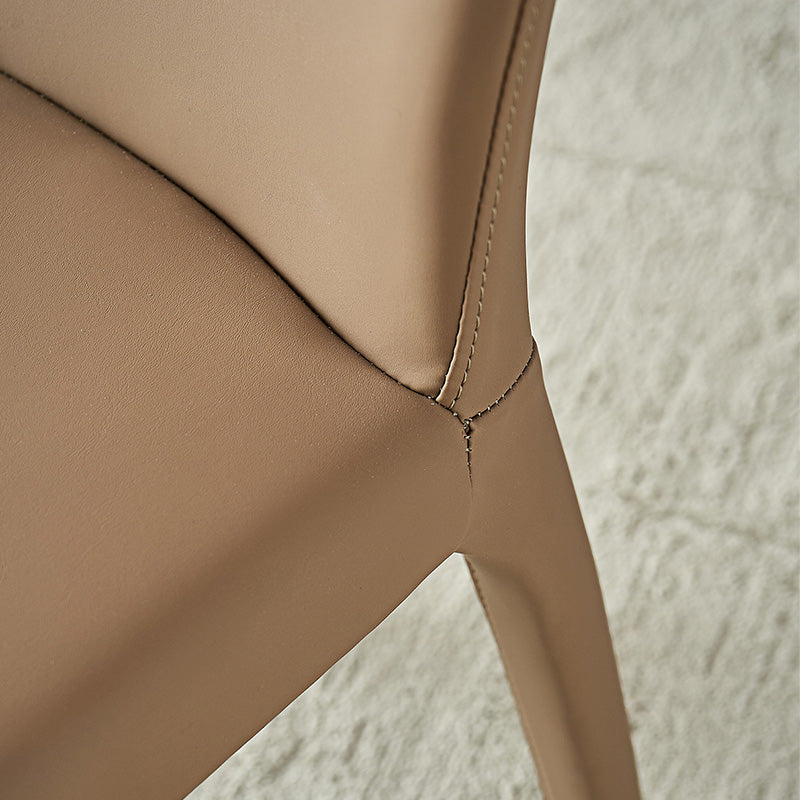 Modern Indoor Armless Dining Chair Faux Leather Side Chair for Home