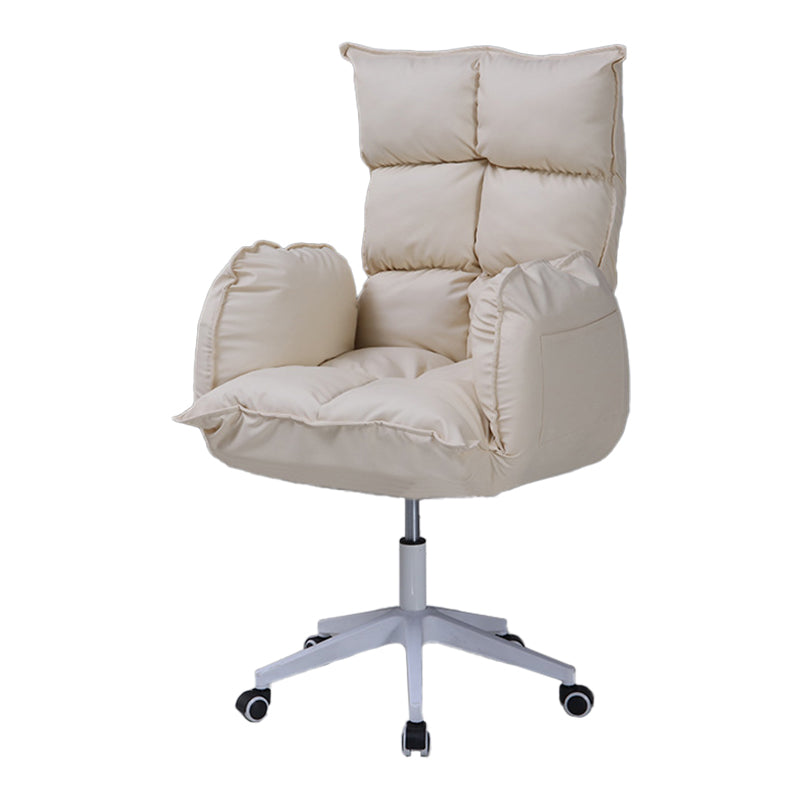 28" Wide Contemporary Office Chair Yellow Upholstered Desk Chair