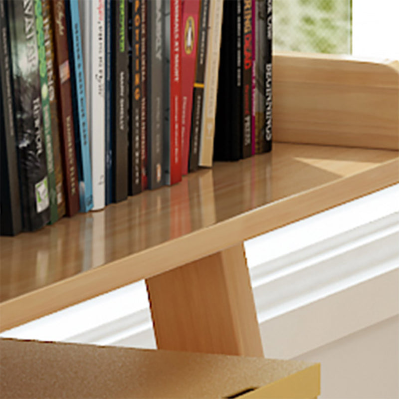 5 Shelves Ladder Bookshelf Wooden Contemporary Bookcase ,11.8" W x 55.1" H