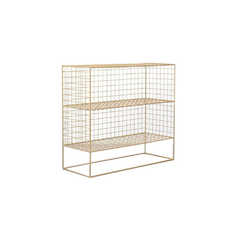 Modern Closed Back Book Shelf Metal Bookcase for Living Room