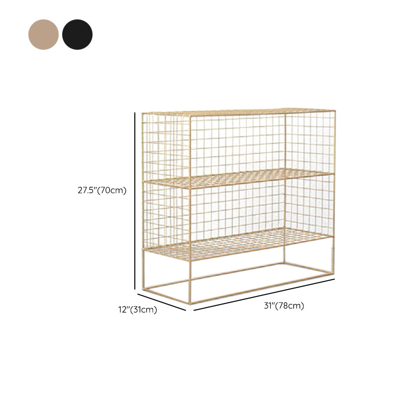 Modern Closed Back Book Shelf Metal Bookcase for Living Room