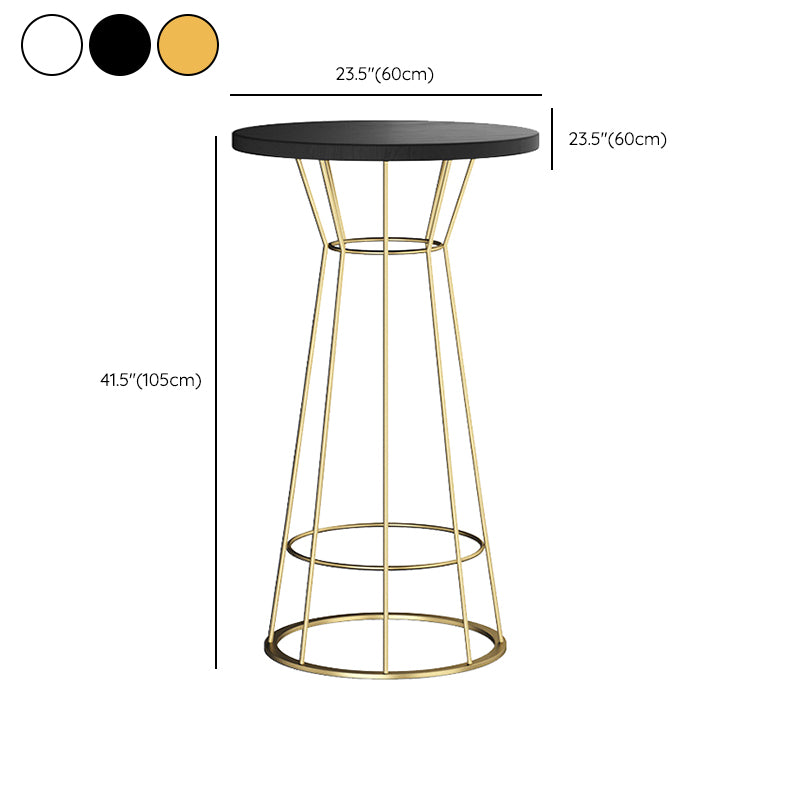 1/2/3 Pieces Modern Round Stool and Table Set  Metal and Wood Pub Set