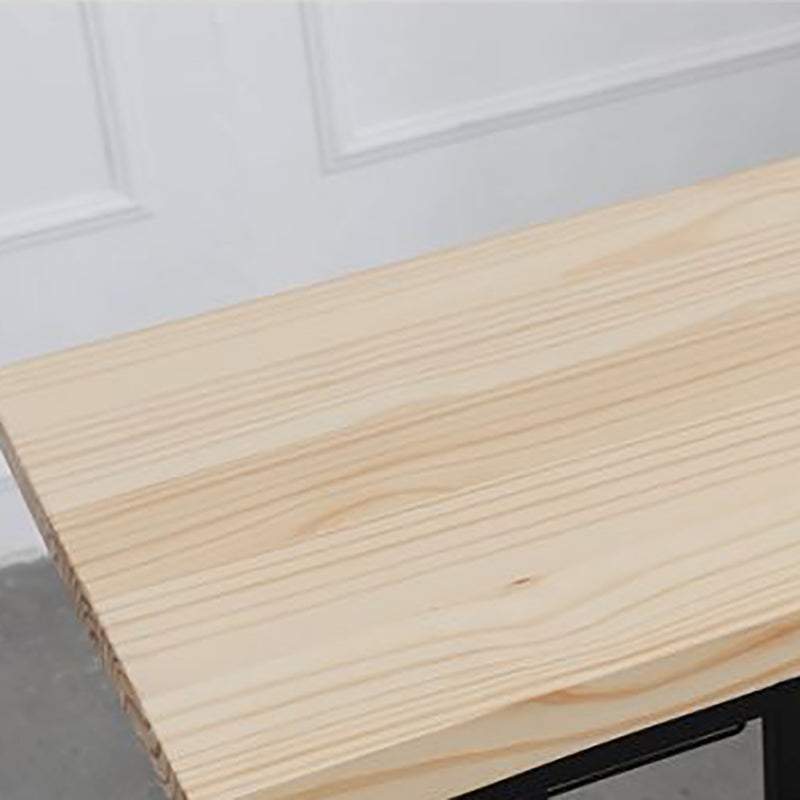 Industrial Rectangle Bar Table Set 1/2/3 Pieces Wooden Counter Table with Backless Stools