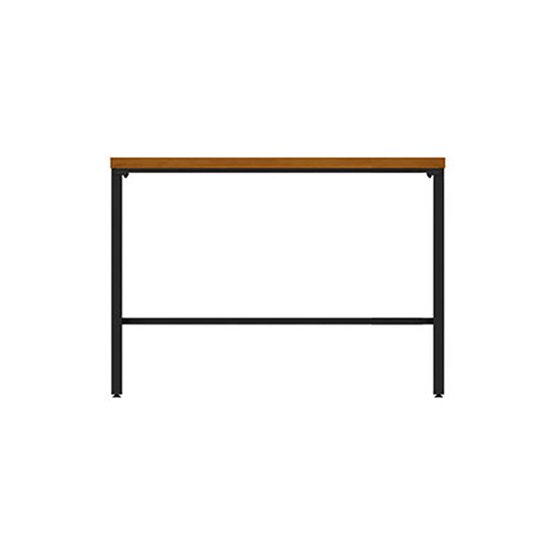 Glam Rectangle Pub Table Set 1/2/3/7 Pieces Pine Wood Top Bar Table with Metal Stools