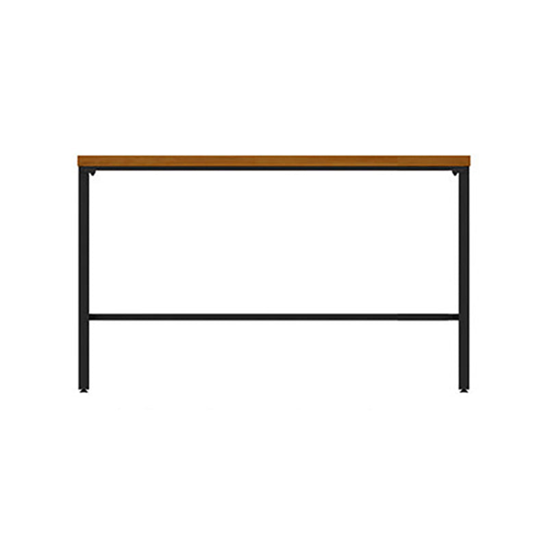 Glam Rectangle Pub Table Set 1/2/3/7 Pieces Pine Wood Top Bar Table with Metal Stools