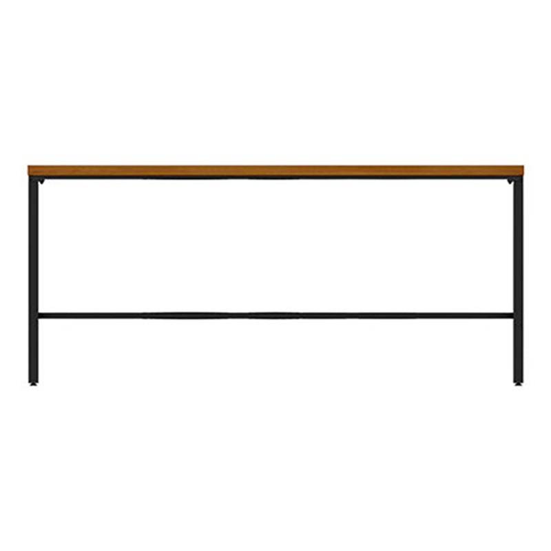 Glam Rectangle Pub Table Set 1/2/3/7 Pieces Pine Wood Top Bar Table with Metal Stools