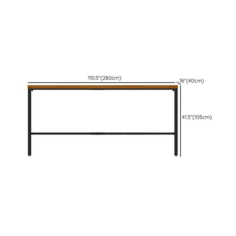 Glam Rectangle Pub Table Set 1/2/3/7 Pieces Pine Wood Top Bar Table with Metal Stools