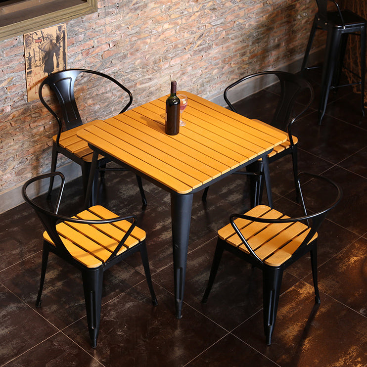 1/3/4/5 Pieces Industrial Bar Table Set Iron Bistro Set with Stools