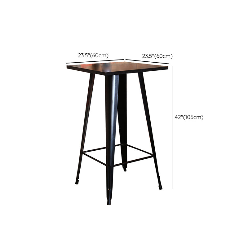 1/3/4/5 Pieces Industrial Bar Table Set Iron Bistro Set with Stools