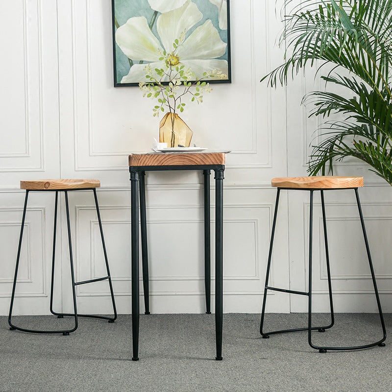 1/2/3 Pieces Industrial Rectangle Pub Table Set Solid Wood Counter Table Set