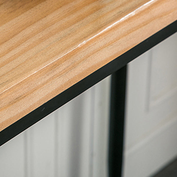 1/2/3 Pieces Industrial Rectangle Pub Table Set Solid Wood Counter Table Set