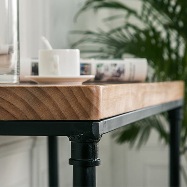 1/2/3 Pieces Industrial Rectangle Pub Table Set Solid Wood Counter Table Set