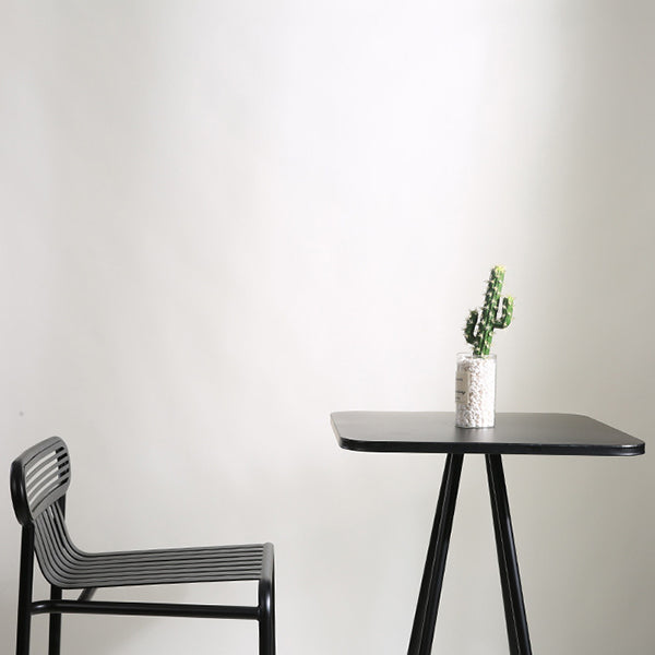 Square Industrial Bar Table Set 1/2 Pieces Counter Table with Iron High Stools