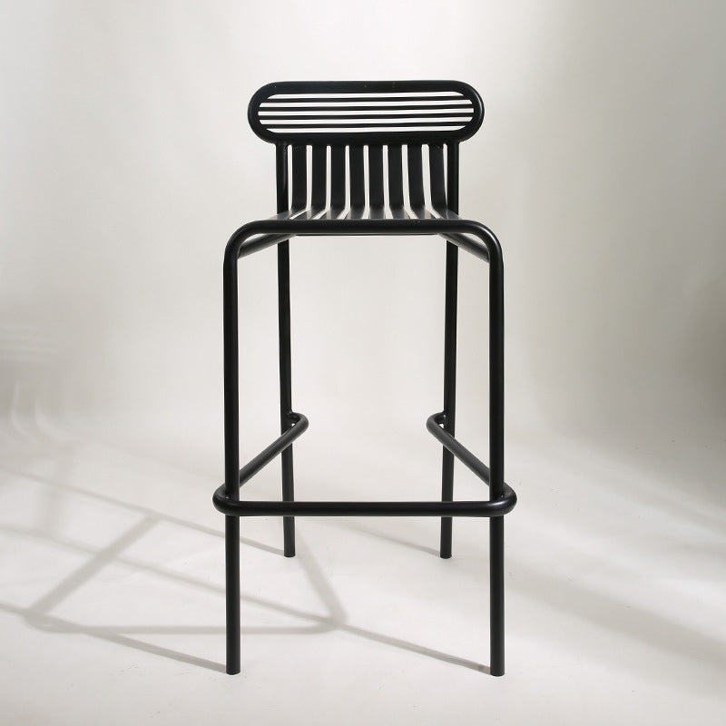 Square Industrial Bar Table Set 1/2 Pieces Counter Table with Iron High Stools