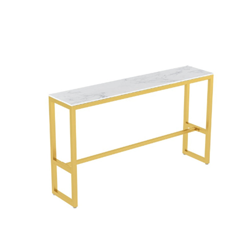 Glam Faux Marble Bar Set 1/2/4 Pieces Rectangle Counter Table Set for Indoor