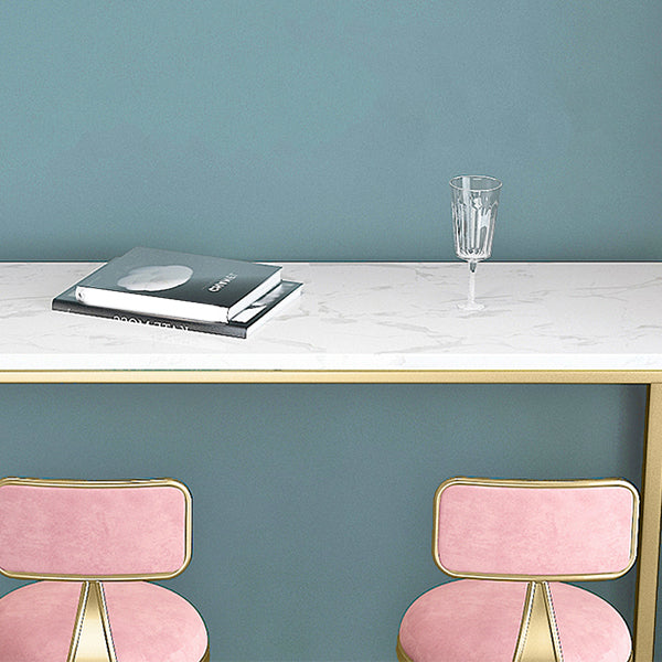 Glam Faux Marble Bar Set 1/2/4 Pieces Rectangle Counter Table Set for Indoor