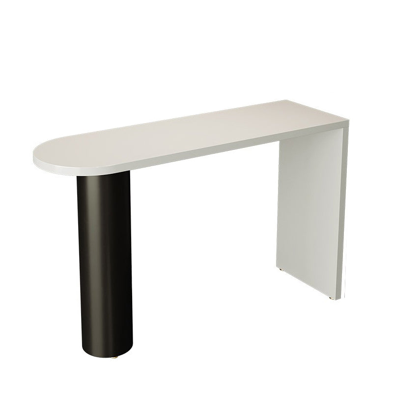 Contemporary Free Form Pub Set 1/3/4 Pieces Solid Wood Bar Table with Metal Stools