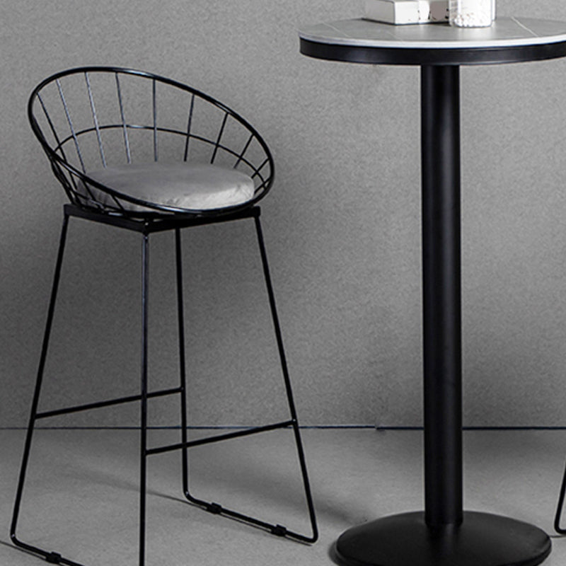 1/2/3 Pieces Industrial Gray Stone Top Bar Table Set Counter Table with  Stools