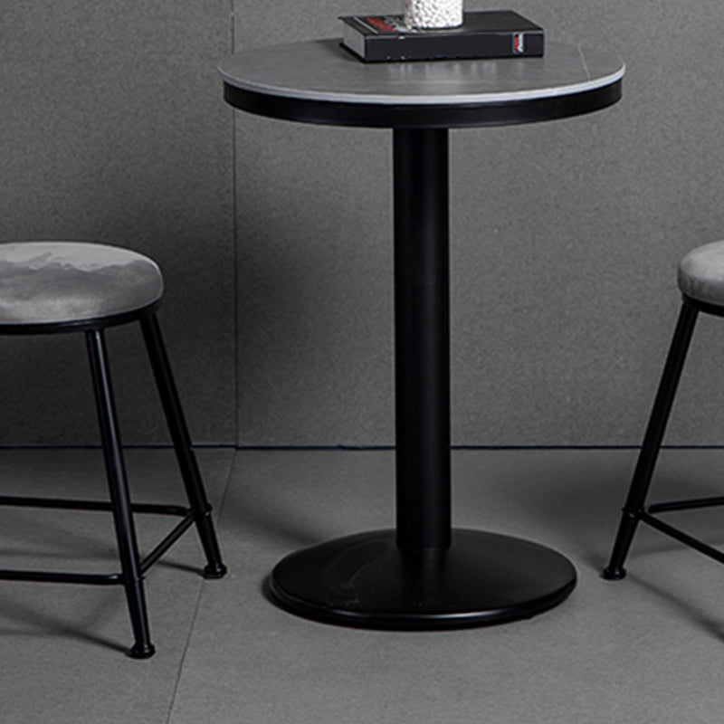 1/2/3 Pieces Industrial Gray Stone Top Bar Table Set Counter Table with  Stools