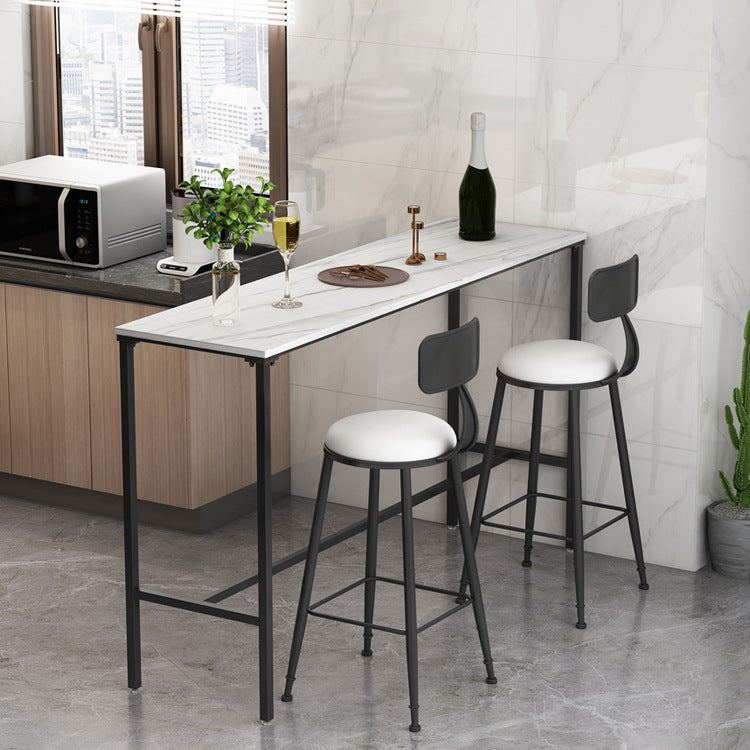 Modern Bar Table Set 1/2/3/5 Pieces Metal Bar Table with High Stools