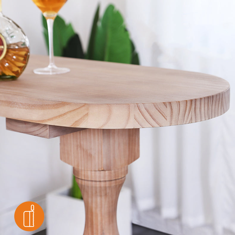 Wooden Counter Table with Stools 1/2/3 Pieces Modern Irregular Shape Pub Table Set