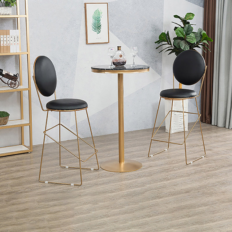 Fixed Counter Set Industrial 1/2/3 Pieces Faux Marble Bar Table Set for Home Use