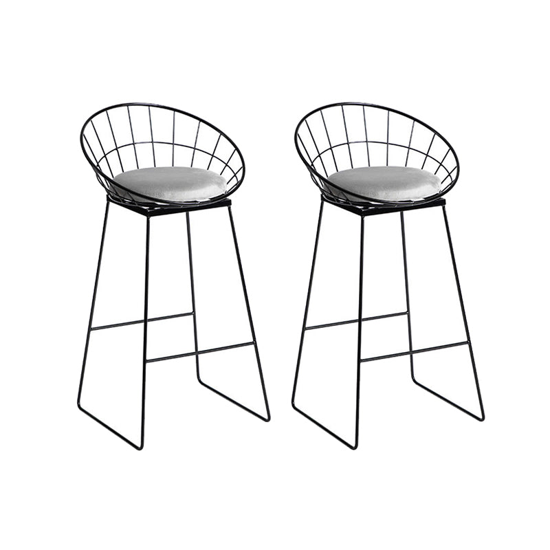 1/2/3 Pieces Industrial Iron Bar Table Set Round Bistro Set with Grey Stone Top