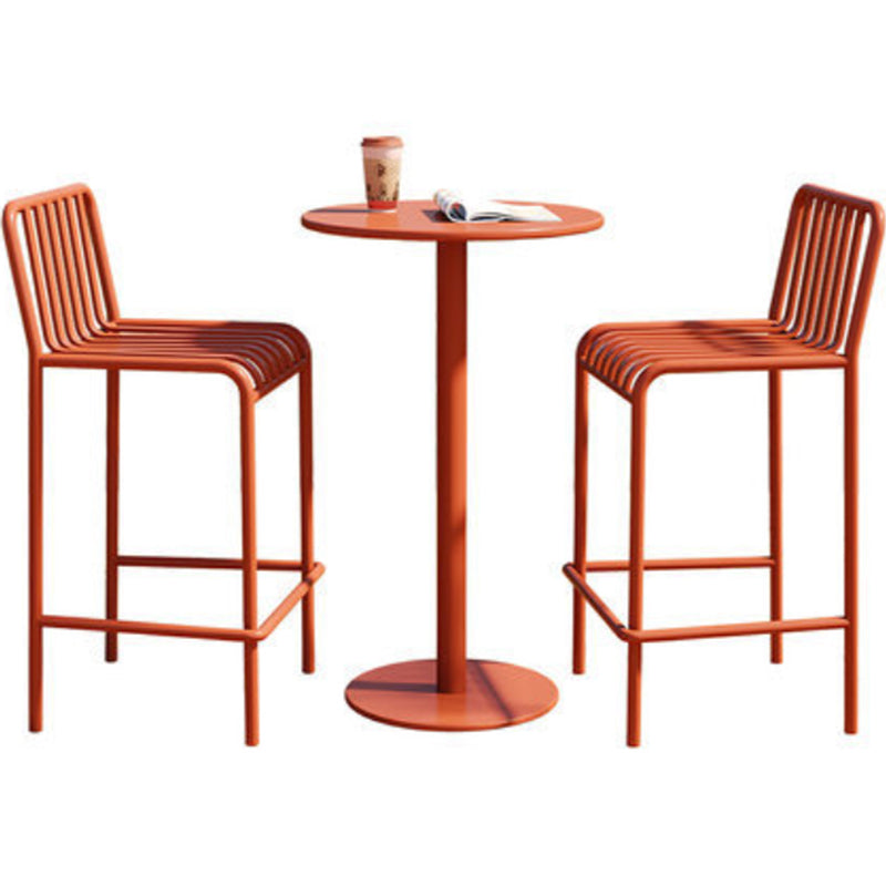 Contemporary Pub Table Set Metal 1/2/3/4 Pieces Bar Stool and Table Set