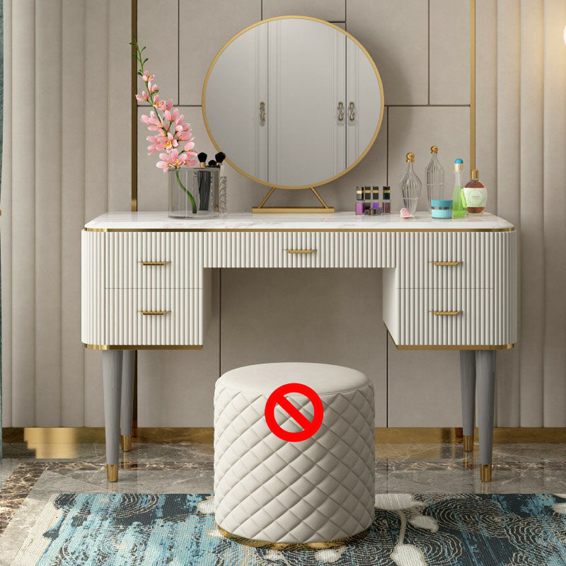Contemporary Makeup Vanity Set 5-Drawers Vanity Dressing Table Set
