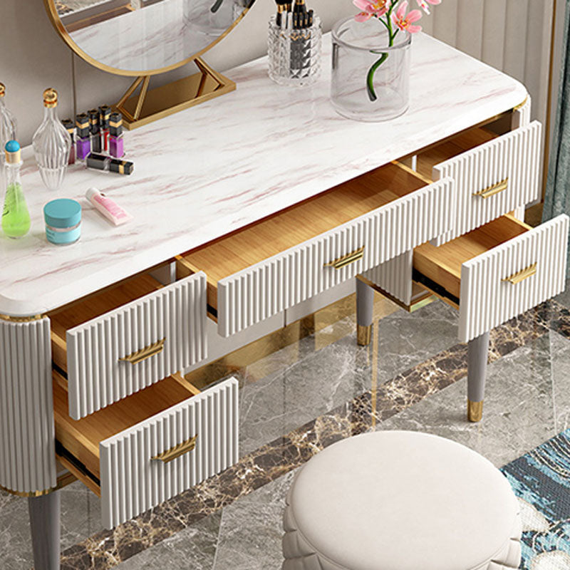 Contemporary Makeup Vanity Set 5-Drawers Vanity Dressing Table Set