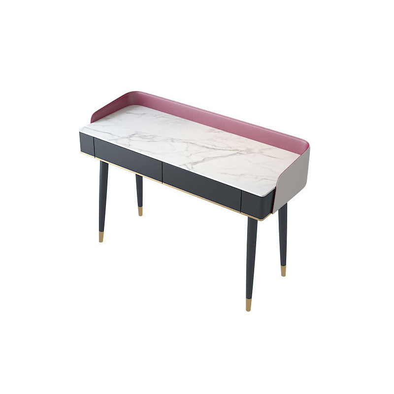 Contemporary Makeup Vanity Desk Double Drawers Vanity Dressing Table