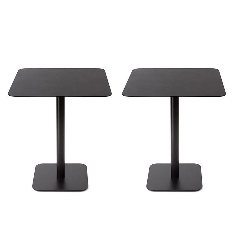 Mid-Century Round Corner Table Metal Pedestal Sofa Side End Table